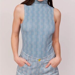 Samii Ryan Checkered Logo Bodysuit